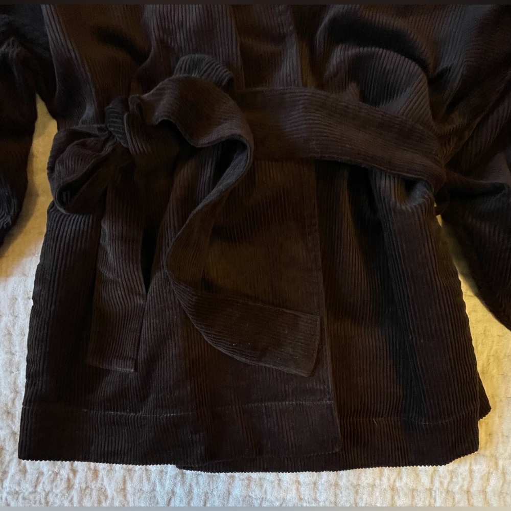DEIJI STUDIOS Cord House Coat In Cedar Belted Slouchy Cozy Jacket FW 2023 NWT OS - Picture 11 of 16